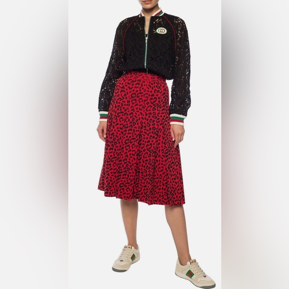 NWT Gucci Leopard Print Skirt - Picture 3 of 12